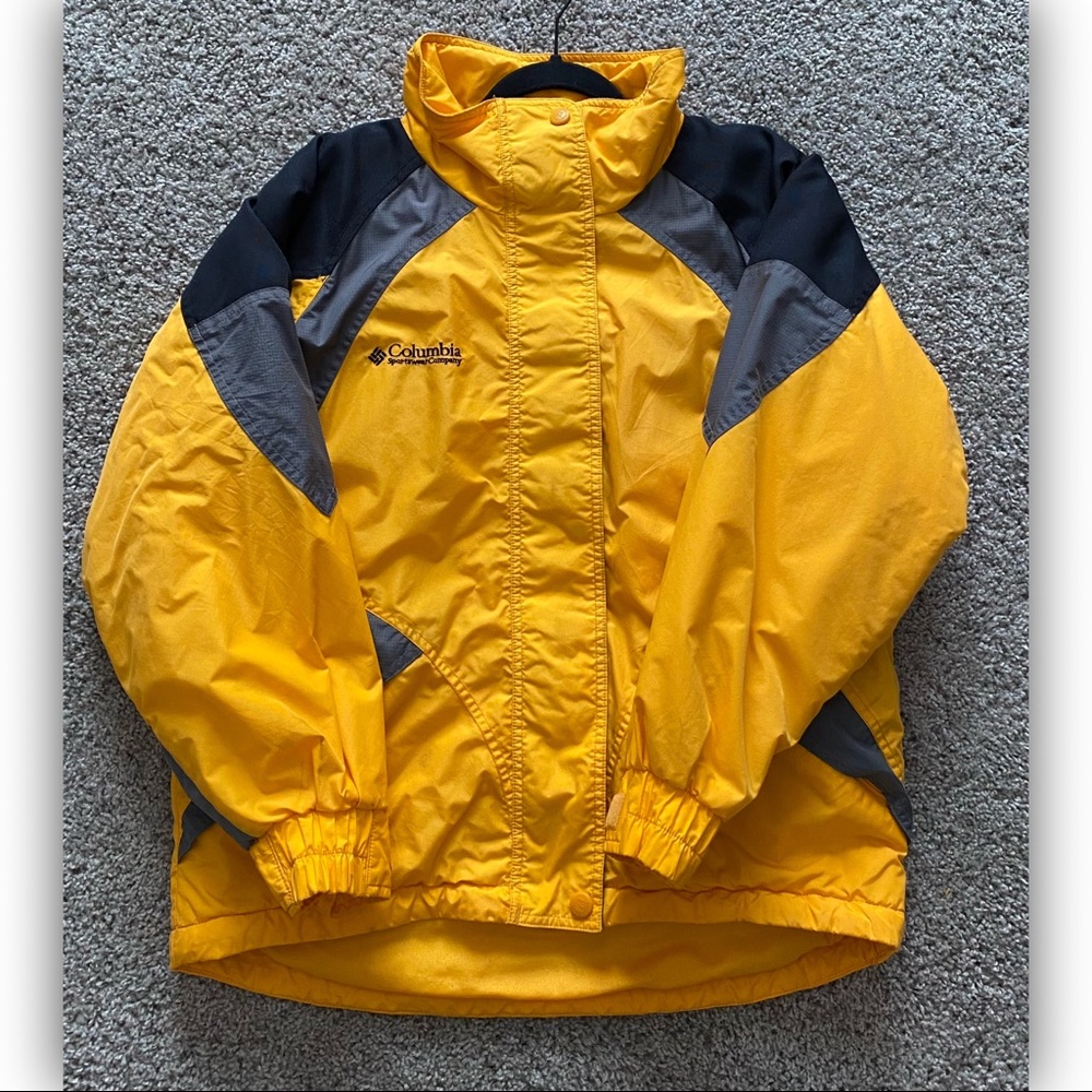Yellow Columbia sportswear jacket